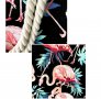 Plážová taška Flamingo čierna